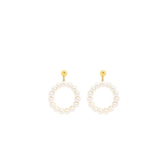 Pearl Hoop Earrings