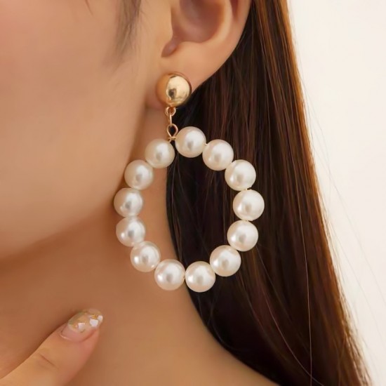 Pearl Hoop Earrings