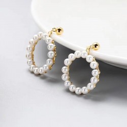 Pearl Hoop Earrings