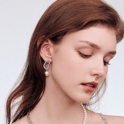 Pearl Zircon Earrings For Women